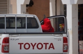Oman, Masirah-Island Hilf_Toyota-Pickup