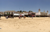 Spanien_Andalusien_Rocio_Wallfahrt_Pfingsten_Pferde_Platz_Panorama