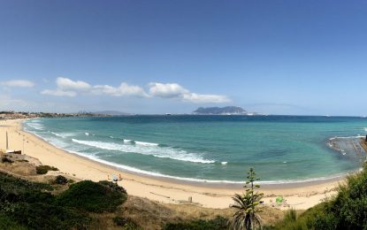 Andalusien, Algeciras GETARES: Kiten im Anlitz Gibraltars – bei Levante extrem